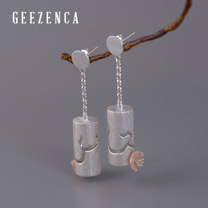 

925 Sterling Silver Jewelry Plum Blossom Stud Earrings For Woman Trendy Original Designer Simple Fresh Women's Earrings Gift