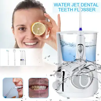 

600ml Water Dental Flosser 10 Pressure Floss Massage Electric Oral Irrigator Care Water Toothbrush Dental SPA with 5pcs Tips