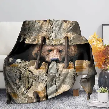 

Bright Decorative Animal Printed Design Durable Lightweight Microfiber Polyester Throw Blanket for Couch or Bed