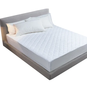 

Solid Color Waterproof Mattress Protector Cover Fitted Sheet Style Quilted Breathable Mattress thick Soft Pad For Bed bugs Proof