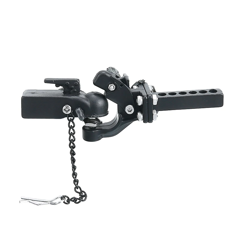 

1:10 Scale Metal Black Hitch Trailer Tow Hook Receiver RC Upgrade Parts for 1/10 Scale RC Crawler Car Accessory