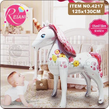 

130CM Huge 3D cartoon Unicorn Birthday Party horse Decorations Supplies Wedding Engagement Children's Day Foil Balloons globos