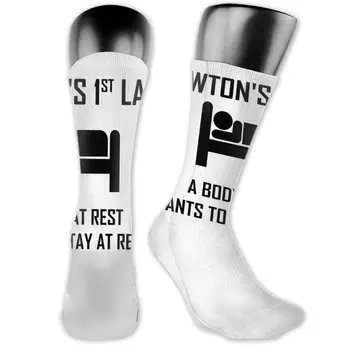 

Newton's First Law- Funny Physics Joke Classic socks
