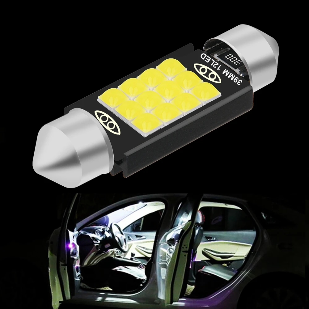 НОВАЯ гирлянда 31 мм 36 39 41 светодиодная лампа C5W C10W C3W сверхъяркая Автомобильная