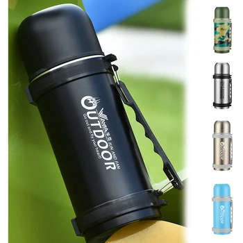 

1000ML 304Stainless Steel Thermos Outdoor Travel Car Water Thermos Cup Bottle Portable Insulation Vacuum Flask Kettles термос