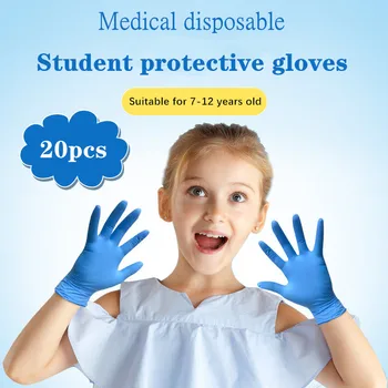 

20Pcs Household Disposable Latex Glove for Boys Girls Small size Thickened Nitrile Schooling gloves anti pollution