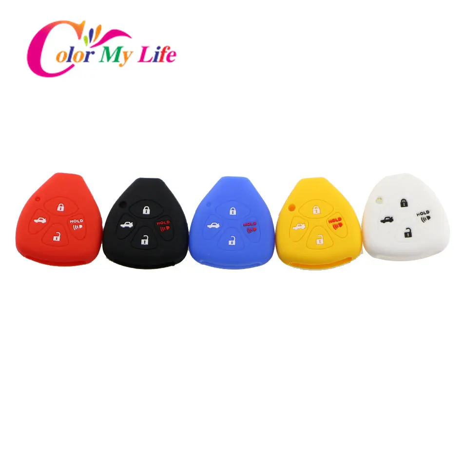 Цветной силиконовый чехол для автомобильного ключа My Life Toyota Corolla Hilux Vitz Rav4 Aqua Camry