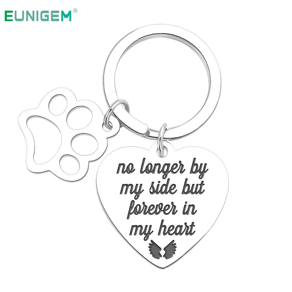 

Pet Memorial Gift Keychain for Dogs Cats Personalized Loss of Pet Sympathy DIY Crafts Remembrance Jewelry Keyrings Pendant
