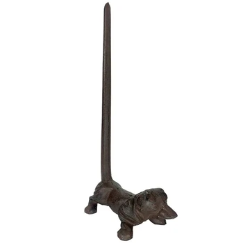 

Wrought Iron Paper Towel Holder, Vertical Seat Decorative, Napkin Holder, Three-Dimensional Dog-Shaped Cast Iron Decoration