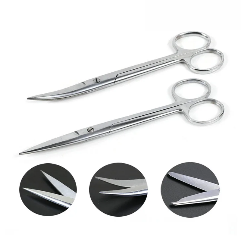 

Medical Surgical Scissors Straight Curved Tip Animal Veterinary Vet Stainless Steel Farming Tools