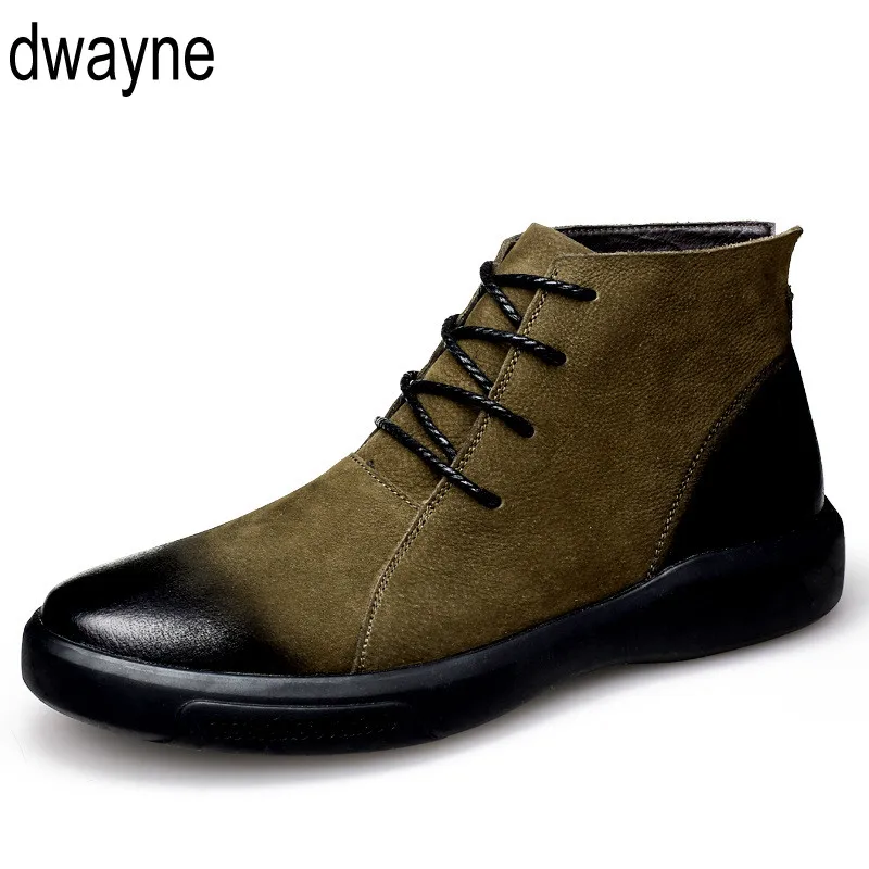 

Chelsea Boots Men Low Ankle Leather Unique Boots Khaki Gradual Trend Color Autumn Winter Boy Gentlemen Charming Boots vbn7