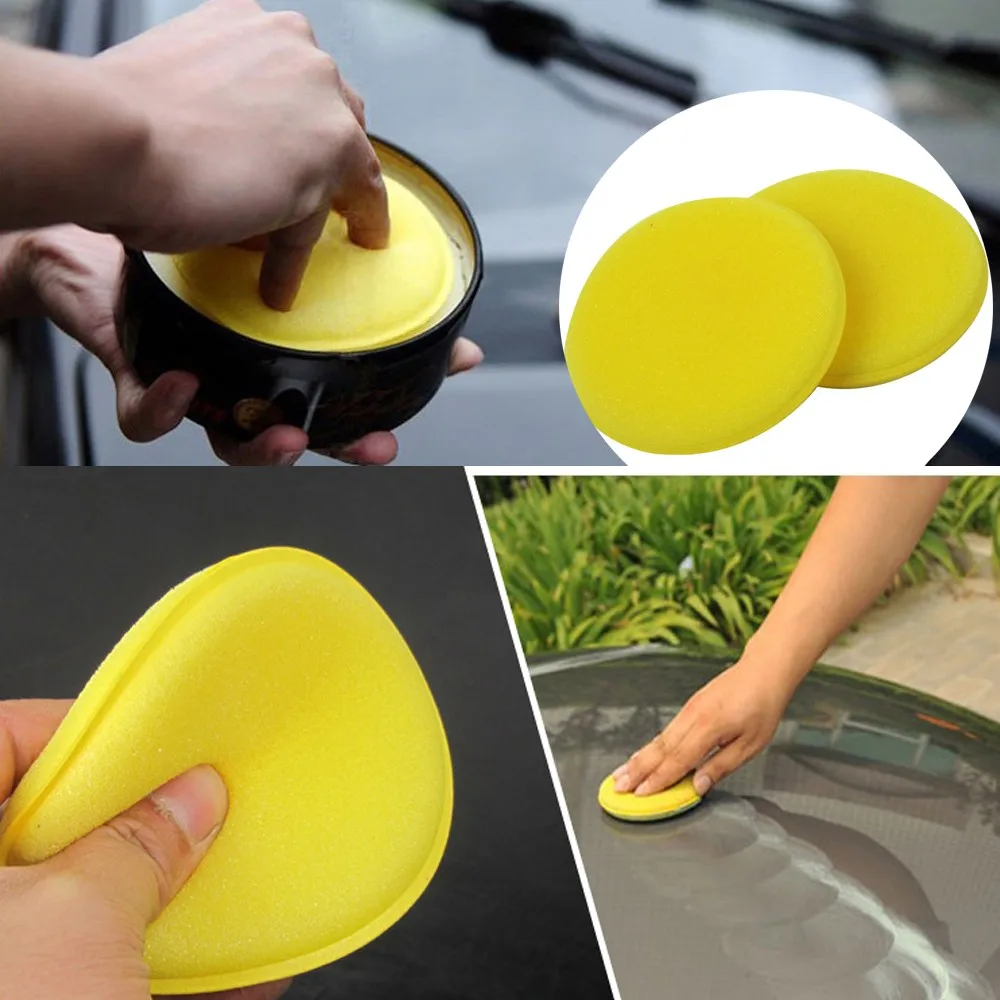 12pcs Car Vehicle Wax Polish Foam Sponge Hand Soft Yellow Pad Buffer Detailing Care Wash Clean Towel | Автомобили и мотоциклы