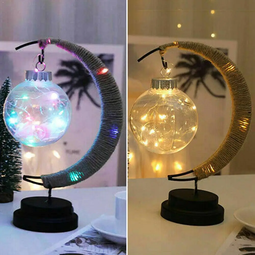 

LED Table Lamps Retro Black Geometric Wire Industrial LED Table Lamp Light Bed Table Battery Side Bulb Lamps M1D0