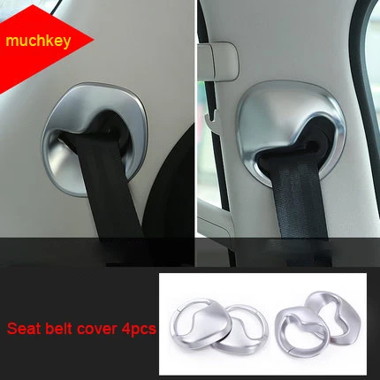 Хромированная Крышка ремня безопасности для Land Rover discovery5- 4 шт - Цвет: Seat belt cover
