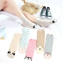 Брендовые новые носки с героями мультфильмов женские 5 пар/упак. осенние-зимние цветные милые хлопковые носки женские и женские смешные короткие носки