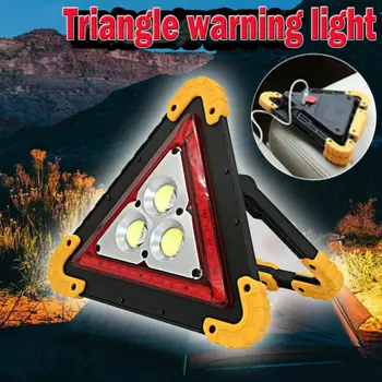 

Red LED Light Warning Triangle Urgent Lamp Safety Road Sign COB Parts Set Kit