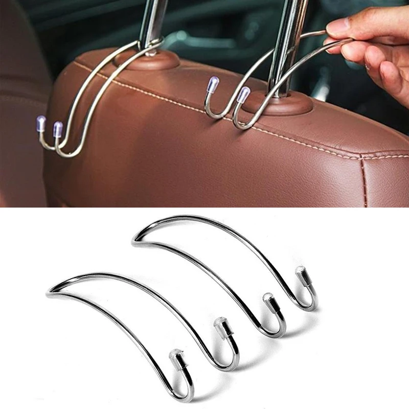 Car Back Seat Headrest Hanger, Organizador de gancho automático, Armazenamento para bolsa, Sacola de compras, Casaco, Acessórios do carro