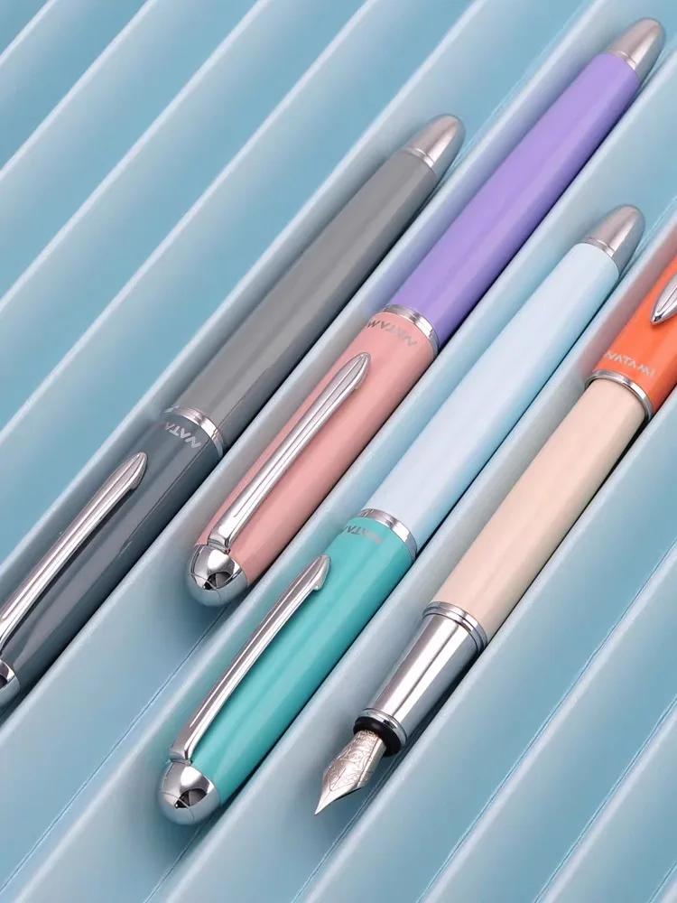 Pluma estilográfica de estilo NATAMI, pluma de viento transparente con punta EF, para negocios, oficina, estudiantes, sin tinta y caja, 1 Uds.