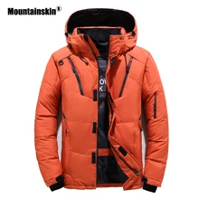 Moutainskin новые зимние мужские пальто, однотонные хлопковые куртки с капюшоном 5 цветов, мужская повседневная модная теплая куртка, Мужская брендовая одежда SA821