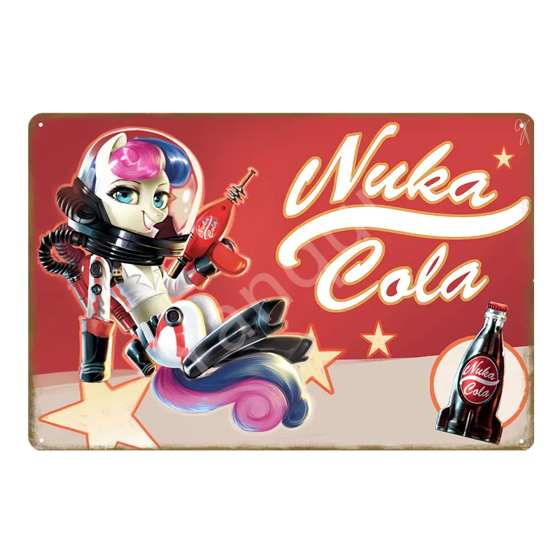 Напиток Nuka Cola квантовый плакат Fallout 3 4 игры металлические знаки настенный Декор для дома номер магазин отель железная живопись YI-111 - Цвет: YB0014AI