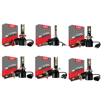 

2X Car Styling 6000K H4 LED H7 H11 H8 HB4 H1 HB3 Auto 1905 Car Headlight Bulbs 60W 6000LM Car Styling