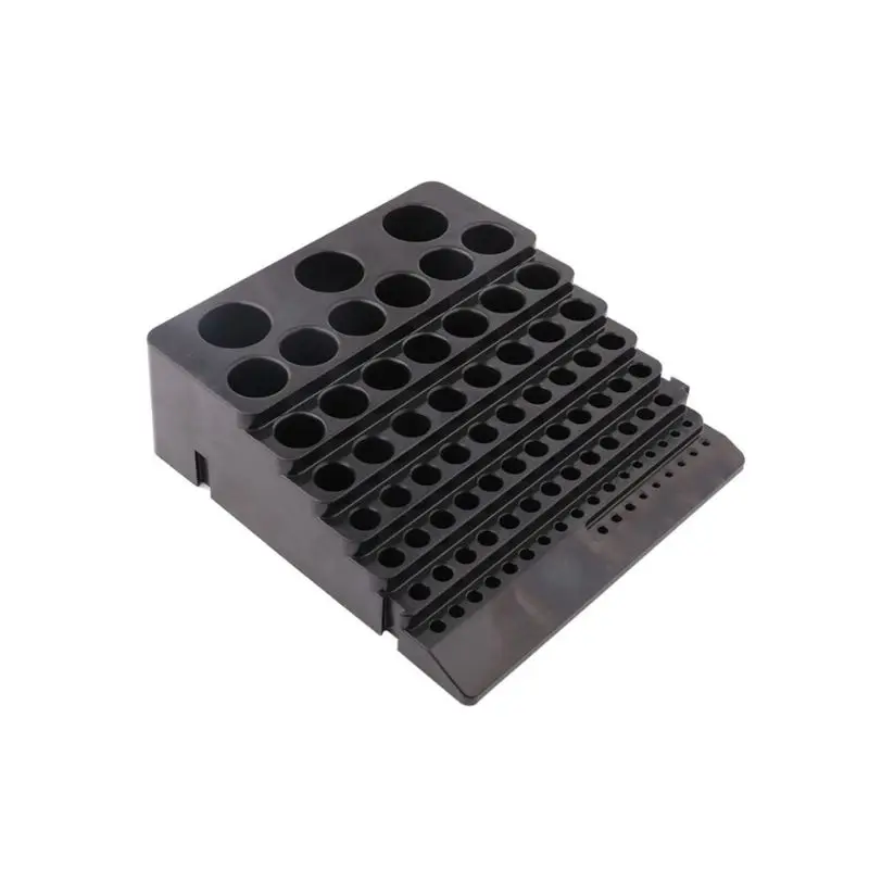 Tool Storage Box Black Drill Bit Storage Box Milling Cutter Drill Finishing Holder Case L4MB