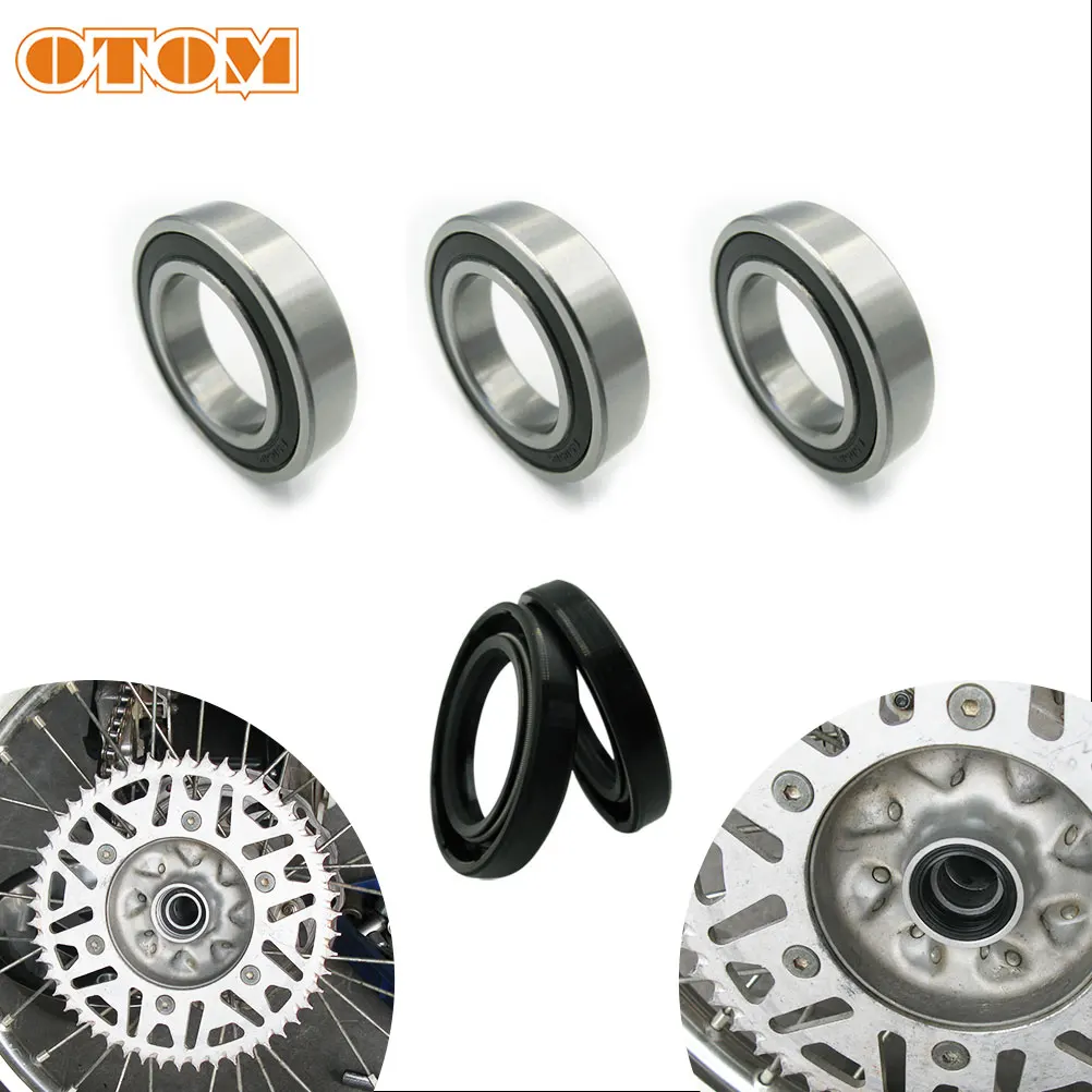 Motorcycle Rear Wheel Hub Oil Seal Bearing Kit for HONDA CRF CR125R CR250R CR500R CRF250R CRF250RX CRF450RX