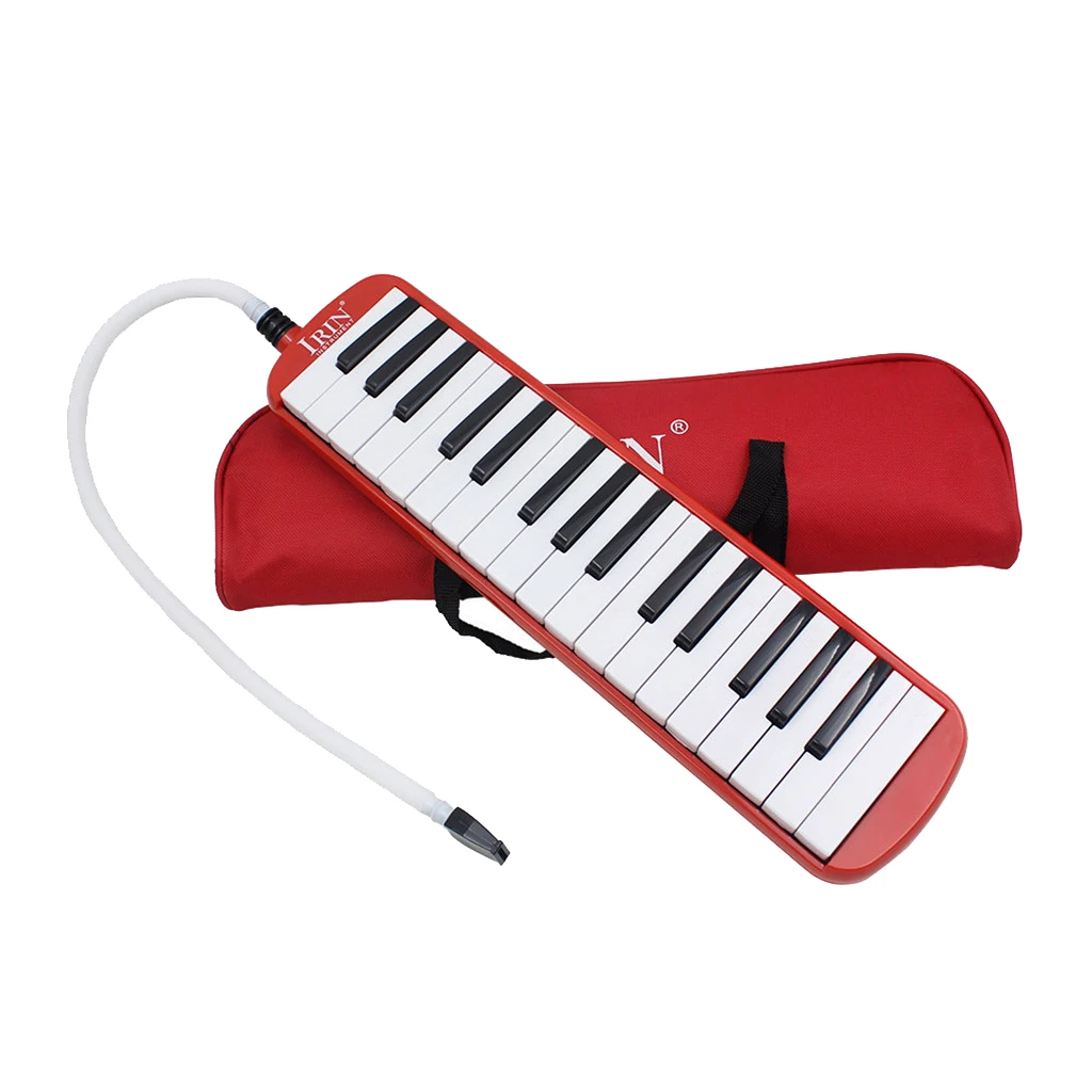 Красный 32 клавиши с мелодиями фортепиано клавиатура стиль Ветер музыкальный инструмент с сумкой