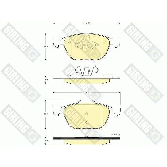 Колодки тормозные FORD FOCUS II 04-/III 10-/MAZDA 3 03-/VOLVO S4