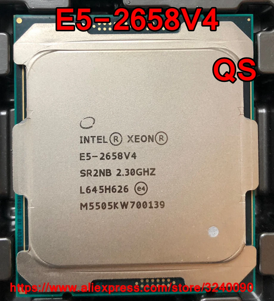 Intel Xeon CPU E5-2658V4 QS version 2.3GHz 14-Cores 35M LGA2011-3 E5-2658 V4 processor E5 2658V4 free shipping 2658 | Компьютеры и