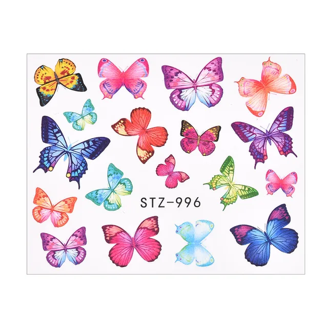 1Pcs Water Nail Decal and Sticker Flower Leaf Tree Green Simple Summer DIY Slider for Manicure Nail Art Watermark Manicure Decor TA620