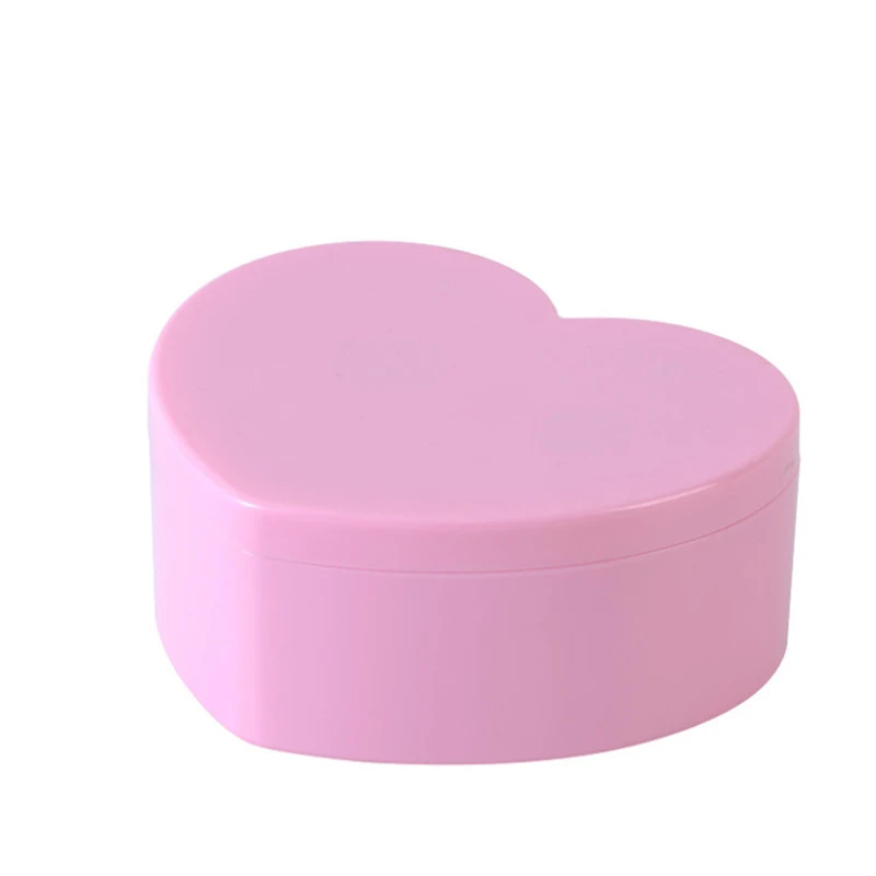 pink Многофункциональная настольная шкатулка для украшений в форме сердца, чехол карамельного цвета, коробка для хранения косметики, подарок для детей с зеркалом - Цвет: pink
