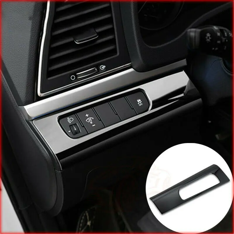 

For Hyundai Elantra 2017 2018 Black Interior Headlight switch button frame Trim