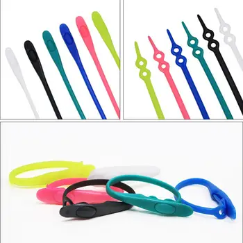 

1PCS Waterproof Rubber lazy Slip On Tieless Shoelaces with Unique Design Shoes Accessories for Running Shoes
