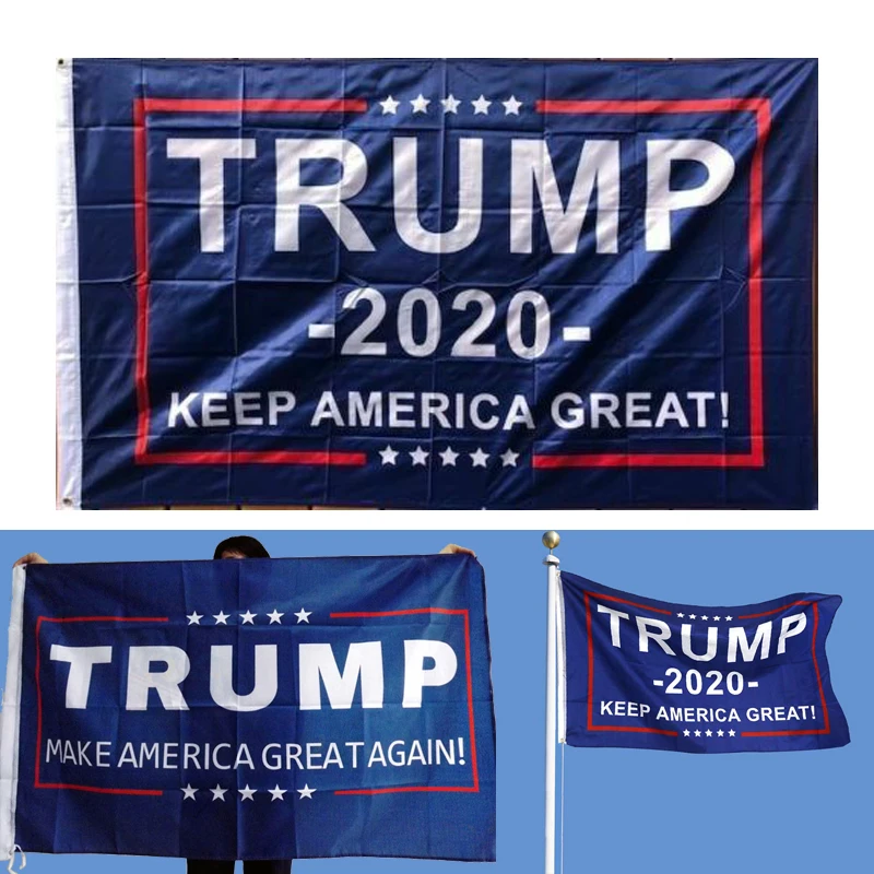 Make / Keep America Great Again MAGA 2020 USA 3' x 5' Trump Flag No More BS 