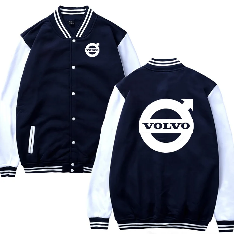 

Mens Baseball Jacket Volvo Car Logo Printed Casual Hip Hop Harajuku Sweatshirts Mens Baseball uniform Slim Fit Unisex Clothing