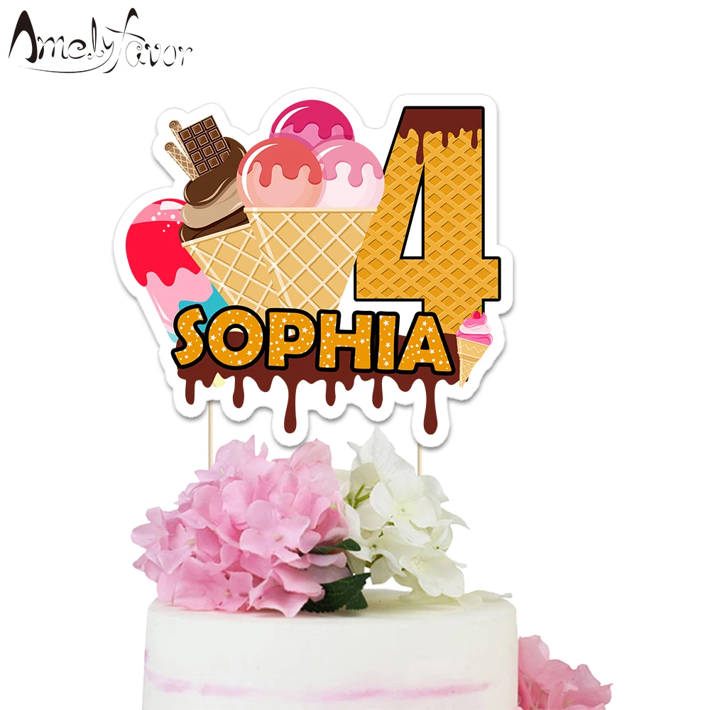 Мороженое тематические праздничные Бумажные Чай Торт время Icecream Детские