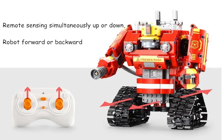 RC Technic defensor робот Кирпичи Модель автомобиля строительные полицейские блоки РОБОТ автомобильный блок город пожарная машина Кирпичи игрушки для детей