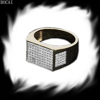 

925 Sterling Silver men's and women's rings Thai silver craft male and female rings king for men and women Fashionable zircon