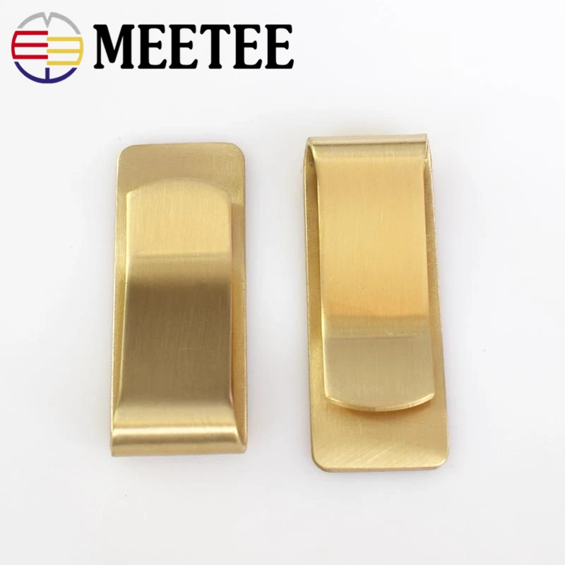 2 шт. Meetee 50*20 мм Ретро латунная Толстая стильная пряжка кошелек для мужчин и женщин