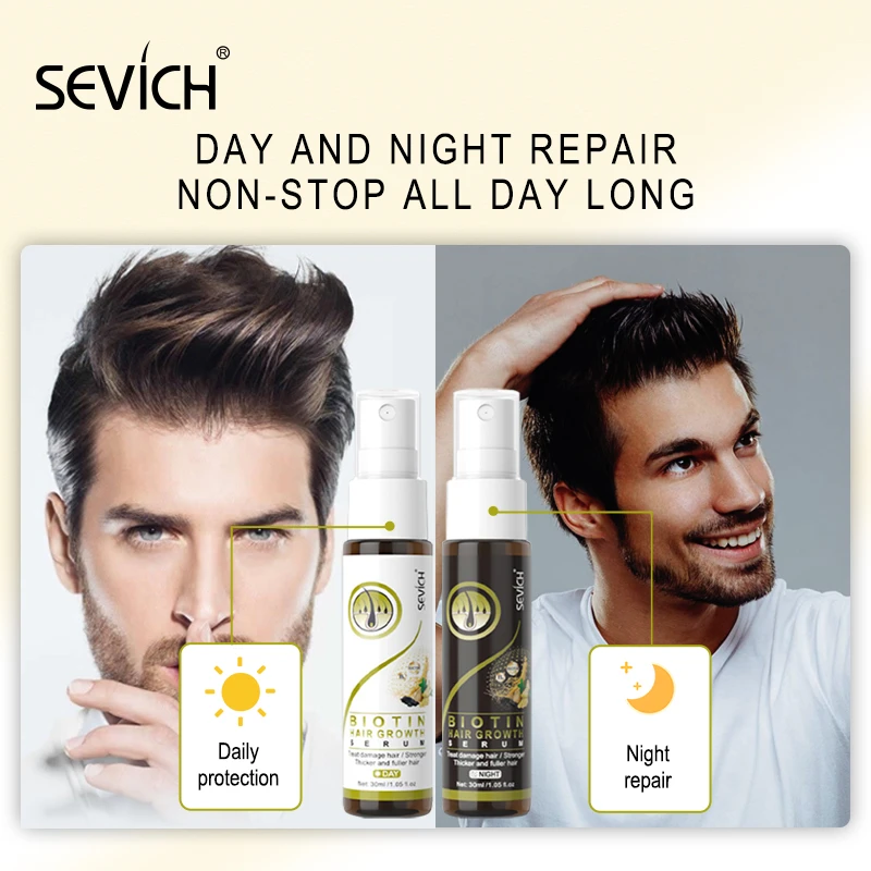 Sevich Day & Night Hair Growth Spray Biotin Hair Growth Essential Oil Anti Hair  Loss Treatment for Men Women Ginger Grow Hair|Hair Loss Products| -  AliExpress