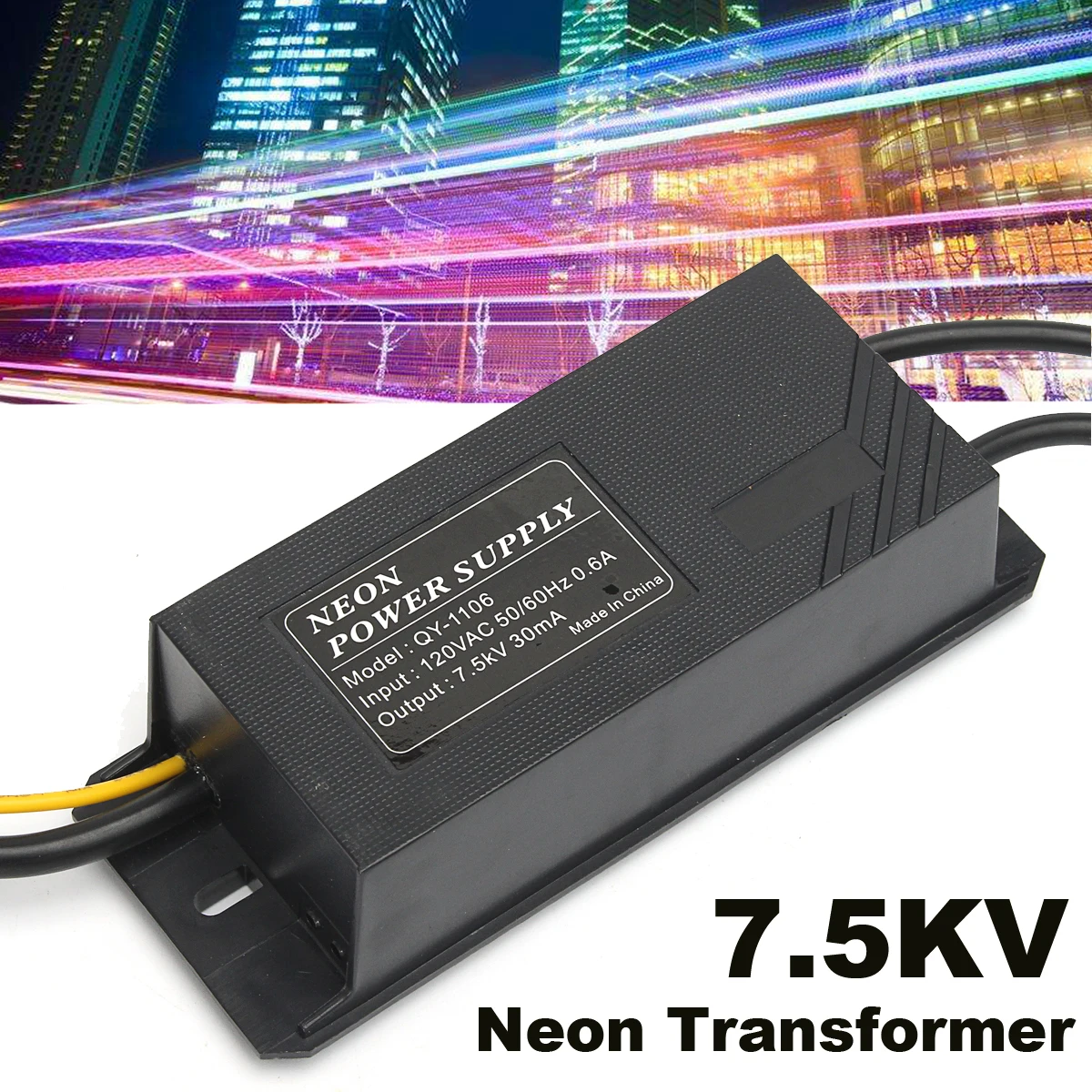 7.5KV 30mA 110V Black Neon Electronic Transformer Power Supply Rectifier Kit New 