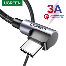 Ugreen 3A USB Typ C Kabel für Samsung S20 S10 Xiaomi Quick Charge 3,0 USB C Schnelle Lade Daten Kabel für Spiel USB-C Draht Kabel