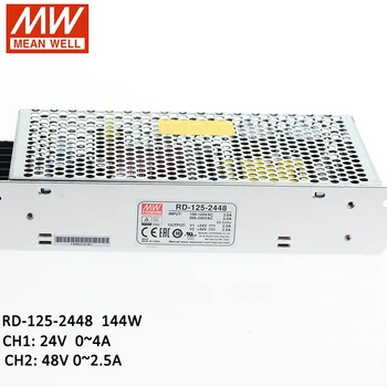 

MEAN WELL RD-125-2448 144W Dual Output 24V 48V DC Switching Power Supply 110V/220V AC to 24V 2A 48V 2A Power Unit PSU SMPS