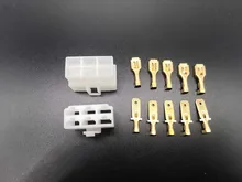 

New 1 set of 6PIN 6.3mm car Connector kit male and female socket plugs for cars, motorcycles