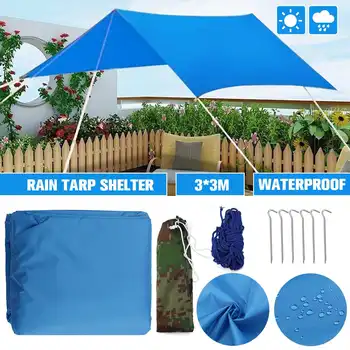 

3x3M Waterproof Sun Shelter Sunshade Protection Outdoor Canopy Garden Patio Pool Shade Sail Awning Camping Picnic Tent