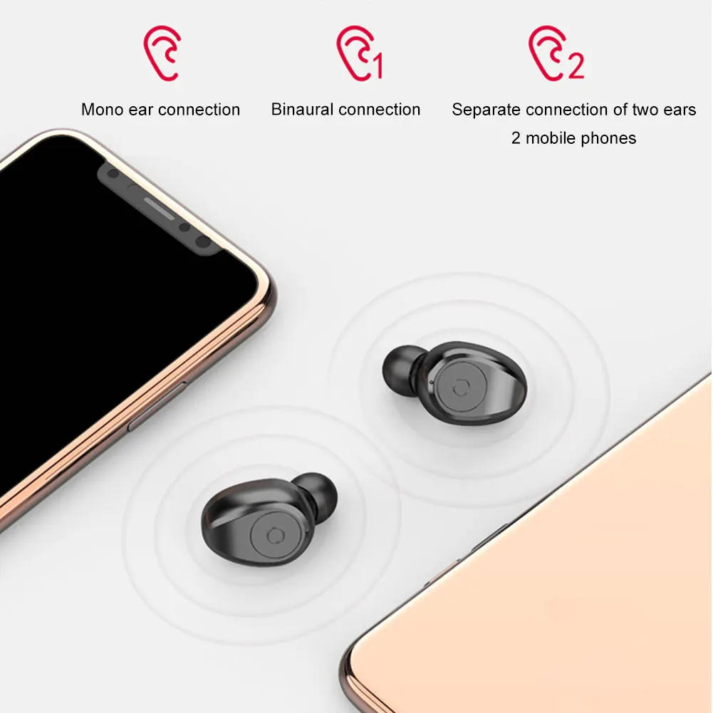 Зарядное устройство Bluetooth 5,0 TWS стерео цифровой дисплей встроенный микрофон Спортивная Музыка беспроводные наушники мини бизнес бас портативный