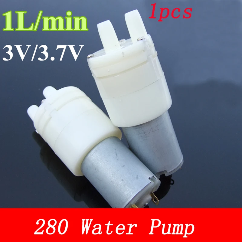 

1pcs DC 3V-3.7V 280 Water Pump Micro Mini Self-priming Diaphragm Pumps Flow 1.2L/Min for DIY Model Assembly Household Tea Set