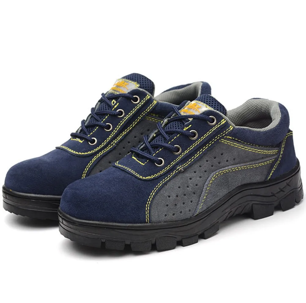 Men's sneakers steel anti-drop sports shoes breathable wear labor insurance shoes comfortable safety work shoes 40J26 (6)
