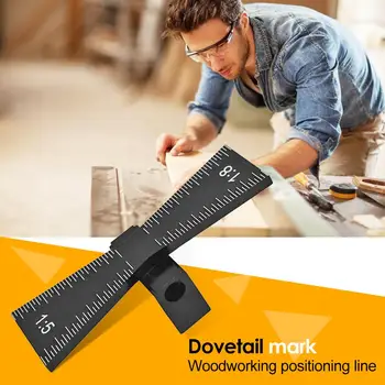 

Portable Woodworking Dovetail Marker Marking Gauge Template Size 1: 5 and 1: 8 for Hardwood Measuring Tools